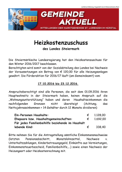 Heizkostenzuschuss - St. Lorenzen im M&uuml;rztal