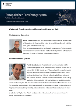 Informationen zu den Panellisten - EU