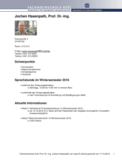 Fachhochschule Kiel: Prof. Dr.