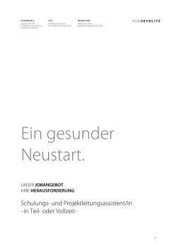 Ein gesunder Neustart.