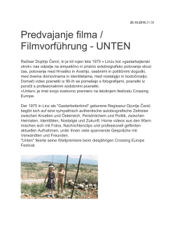 Predvajanje filma / Filmvorführung - UNTEN
