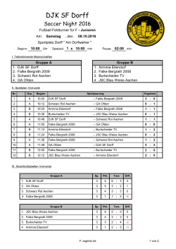 Ergebnisse F-Junioren - DJK Sportfreunde Dorff