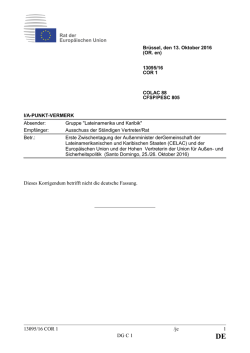 13095/16 COR 1 /jc 1 DG C 1 Dieses Korrigendum betrifft nicht die