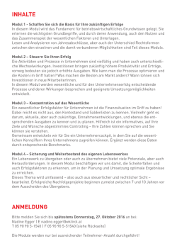Inhalte der Module