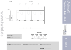 Grundriss Schnitt - Trennwand Bau Dessau