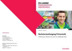 Informationsbrosch&uuml;re Studiengang Primarstufe