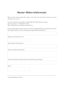 Muster-Widerrufsformular - Moms-dads