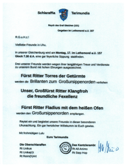 Ehrungen - Schlaraffia Haidelberga