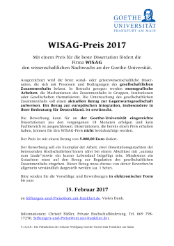 WISAG-Preis 2008 - Goethe