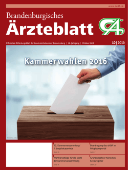 Brandenburgisches Ärzteblatt 10/2016
