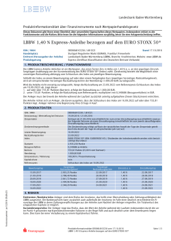 LBBW 1,40 % Express-Anleihe bezogen auf den - lbbw