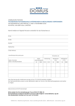 Hiermit melden wir folgende Personen verbindlich f&uuml;r das