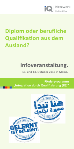 Flyer - IQ Landesnetzwerk Rheinland