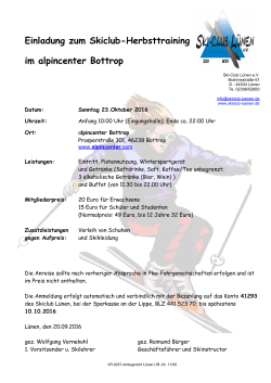 Einladung zum Skiclub-Herbsttraining im - Ski