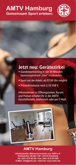 Jetzt neu - AMTV Hamburg