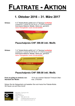 flatrate - aktion - Rippstein Transport AG
