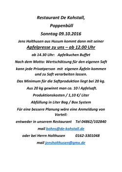 Apfelpresse in Poppenbüll 09.10.2016
