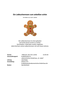 Ein Lebkuchenmann zum anbeissen schoen