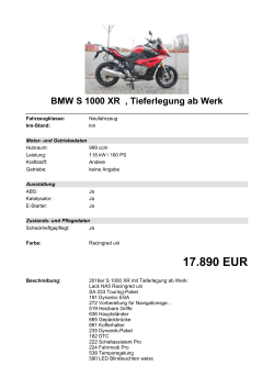 Detailansicht BMW S 1000 XR €,€Tieferlegung ab Werk