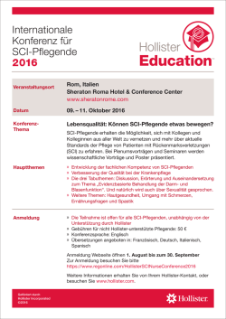 Internationale Konferenz f&uuml;r SCI
