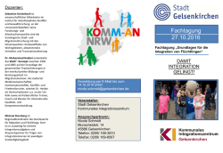 Flyer Fachtagung "Integration und Flüchtlinge" am 27.10.2016