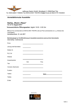 H&auml;ndleranmeldung - Harley RocK `N` Race am Jailhouse