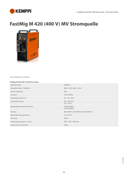 FastMig M 420 (400 V) MV Stromquelle / Technische Daten