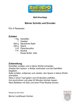 Bärner Schnitz und Drunder
