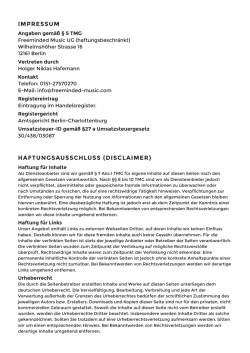impressum haftungsausschluss (disclaimer)