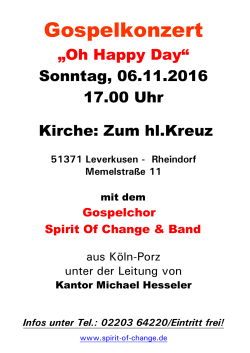 Gospelkonzert - Spirit of Change
