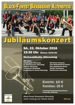 Jubil&auml;umskonzert - JMS Altensteig eV