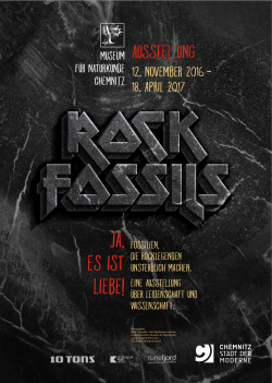 Plakat zur "Rock Fossils"-Ausstellung