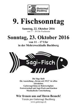 9. Fischsonntag - Gattersagi Buchberg