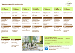 Wochenmenu - Seniorenzentrum Vivale Sonnenplatz