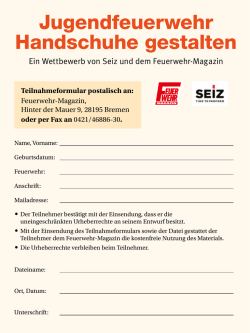 Jugendfeuerwehr Handschuhe gestalten - Feuerwehr