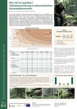 + in - Vt Vt + mn - Vt-n Index - Naturwaldreservate in Österreich