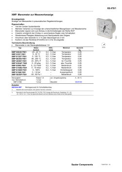 68.470/1 Sauter Components XMP: Manometer zur Messwertanzeige