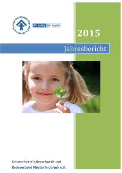 Jahresbericht - Deutscher Kinderschutzbund – Kreisverband