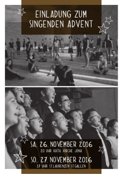 Einladung zum singenden Advent