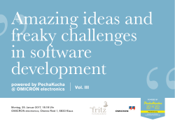 Amazing ideas and freaky challenges in software development