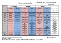 Jahresverlaufsplan Kiel - Juristisches Repetitorium Hemmer