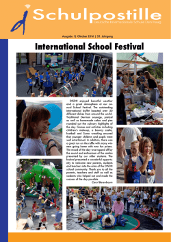 International School Festival - Deutsche Internationale Schule Den