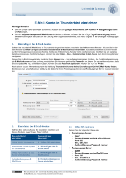 E-Mail-Konto in Thunderbird einrichten