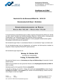 NfB Nr. 18/16 CH - Sondierbohrungen im Rhein