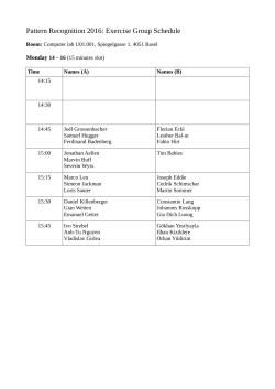 Group schedule