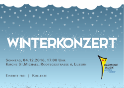 Winterkonzert - Harmoniemusik Luzern + Horw