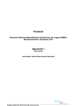 DMS-J Bezirksdurchgang Rhein-Neckar-Odenwald in
