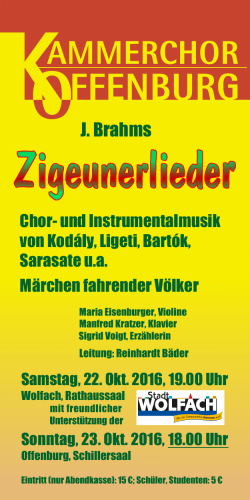Flyer - Kammerchor Offenburg
