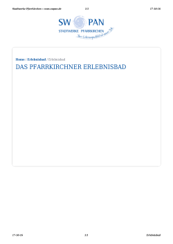 Erlebnisbad- SW-PAN - Stadtwerke Pfarrkirchen - Tel. 08561-9700
