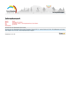 Jahreskonzert - Radio Central
